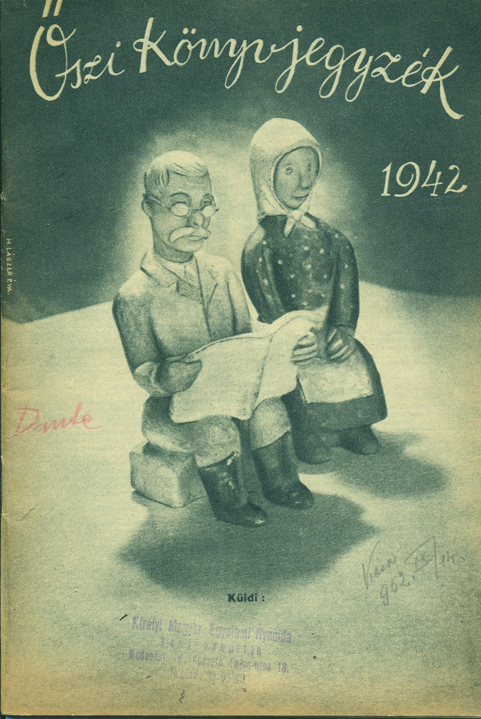 Őszi könyvjegyzék 1942 (Magyar Kereskedelmi és Vendéglátóipari Múzeum CC BY-NC-SA)