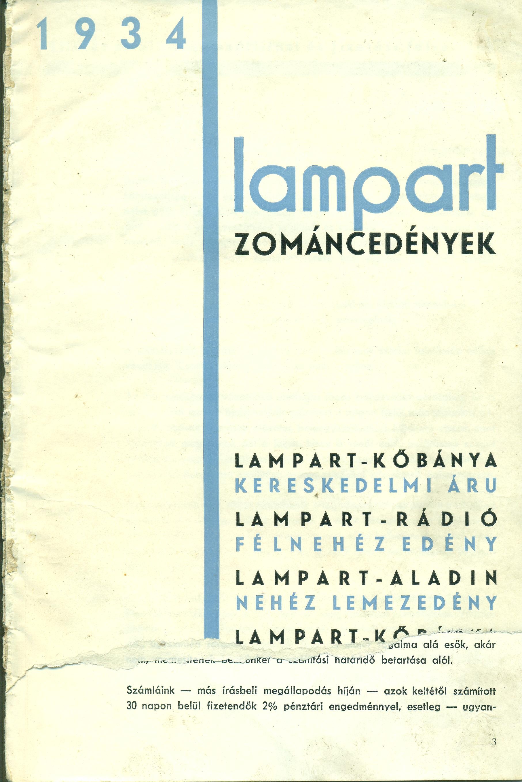 Lampart zománcedények árjegyzéke (Magyar Kereskedelmi és Vendéglátóipari Múzeum CC BY-NC-SA)