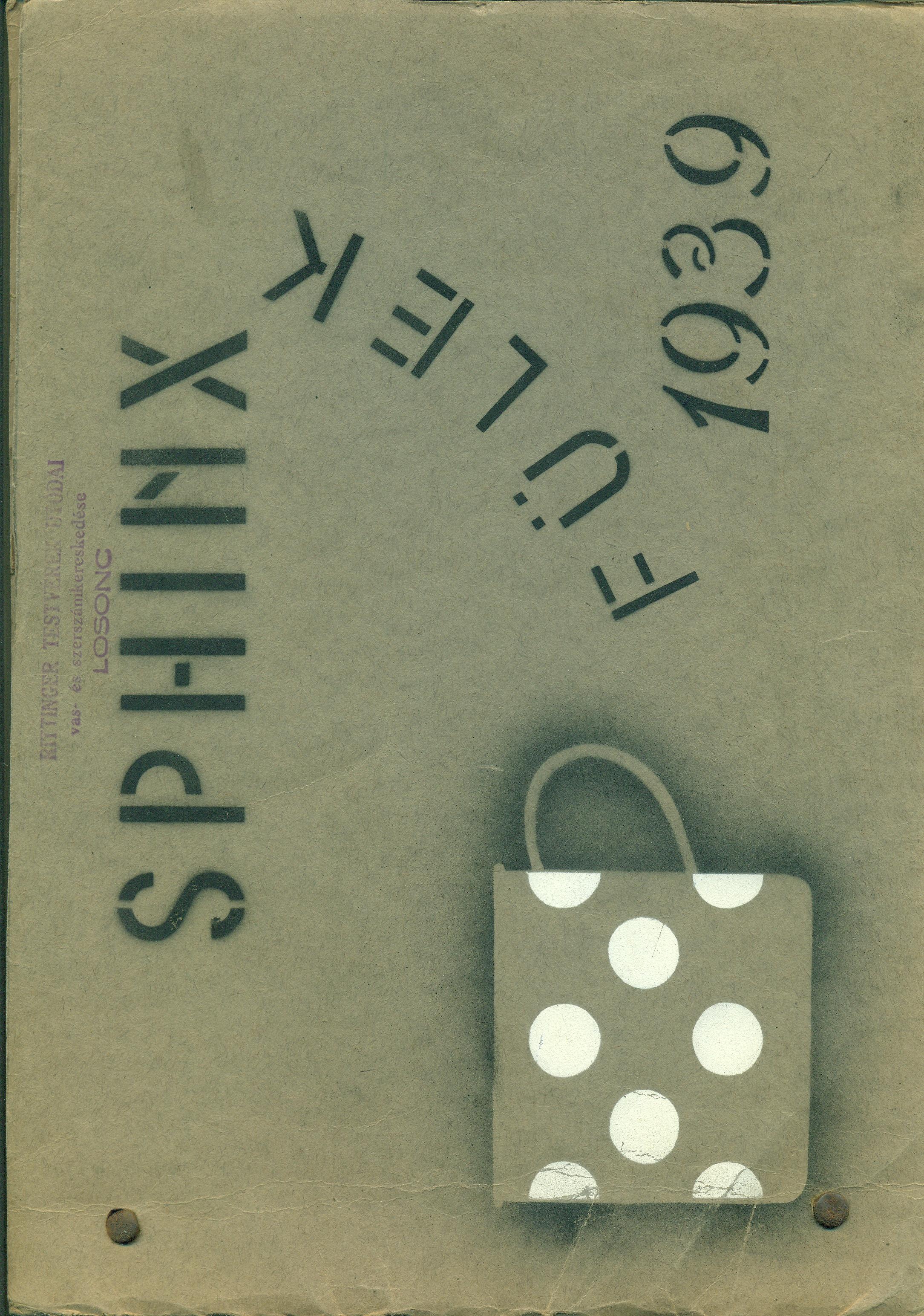 SPHINX FÜLEK árjegyzék (Magyar Kereskedelmi és Vendéglátóipari Múzeum CC BY-NC-SA)