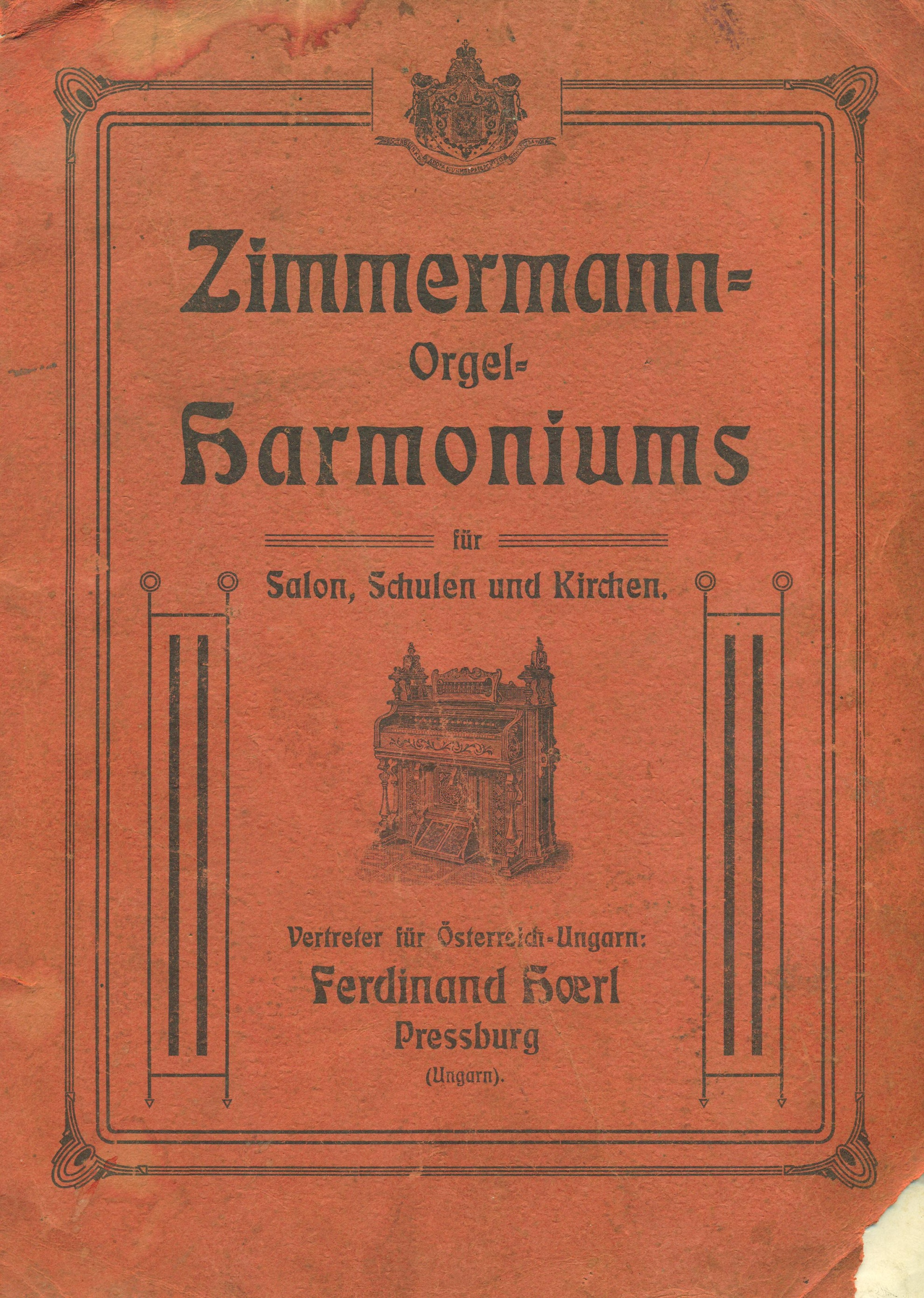 Julius Heinrich  Zimmermann harmóniumok árjegyzéke (Magyar Kereskedelmi és Vendéglátóipari Múzeum CC BY-NC-SA)