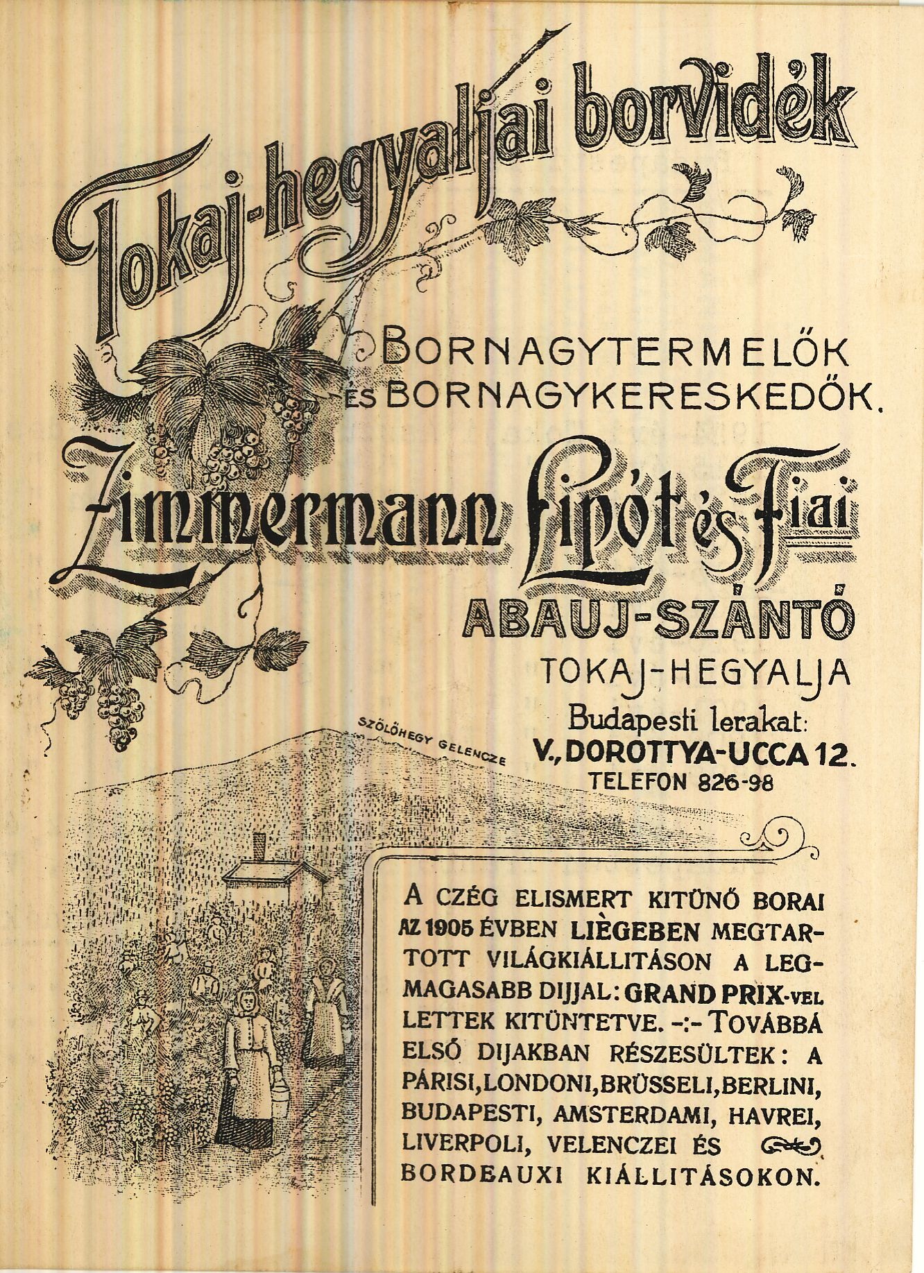 Tokaj-hegyaljai borvidék árjegyzéke (Magyar Kereskedelmi és Vendéglátóipari Múzeum CC BY-NC-SA)