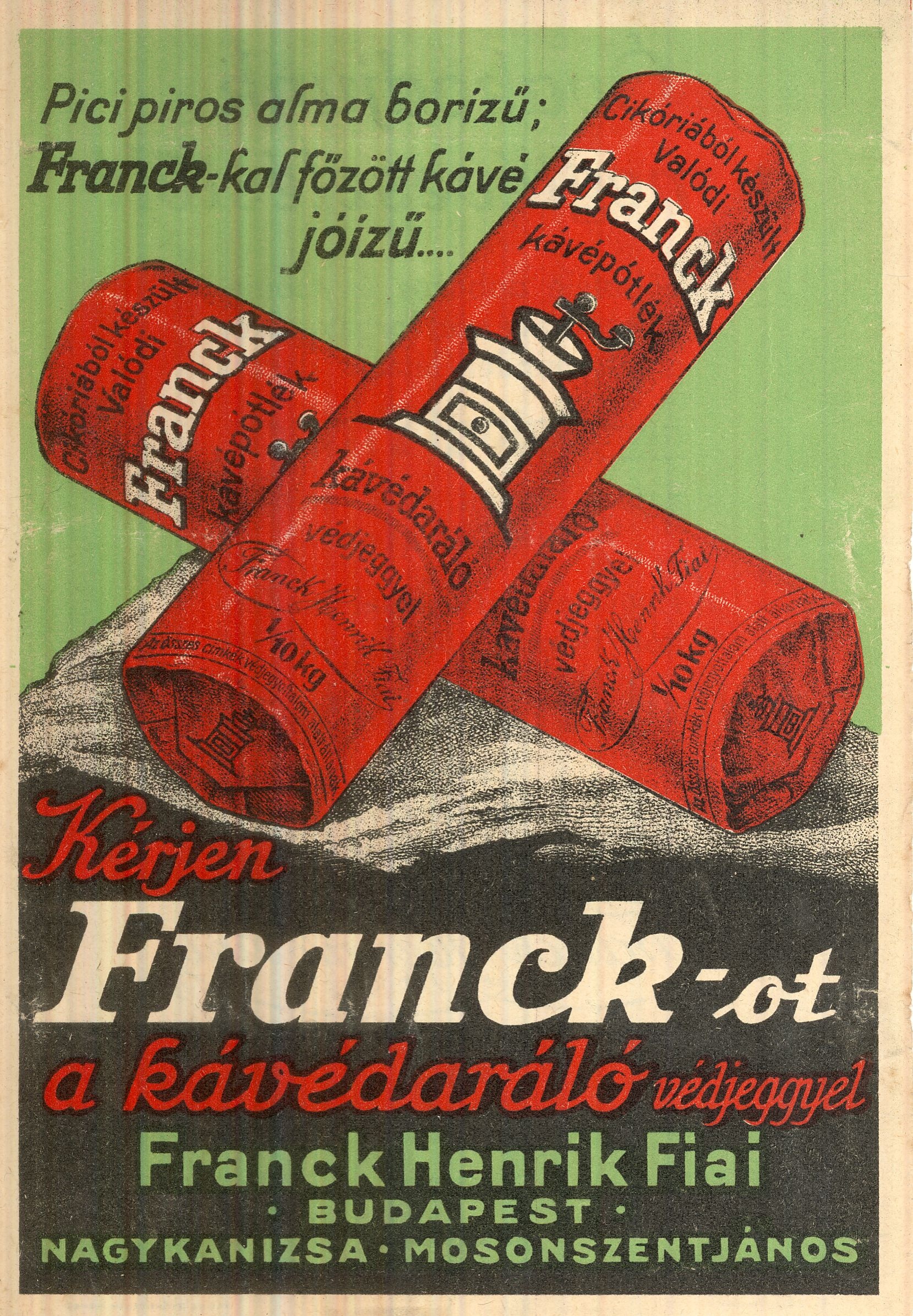 Franck kávé árjegyzék (Magyar Kereskedelmi és Vendéglátóipari Múzeum CC BY-NC-SA)