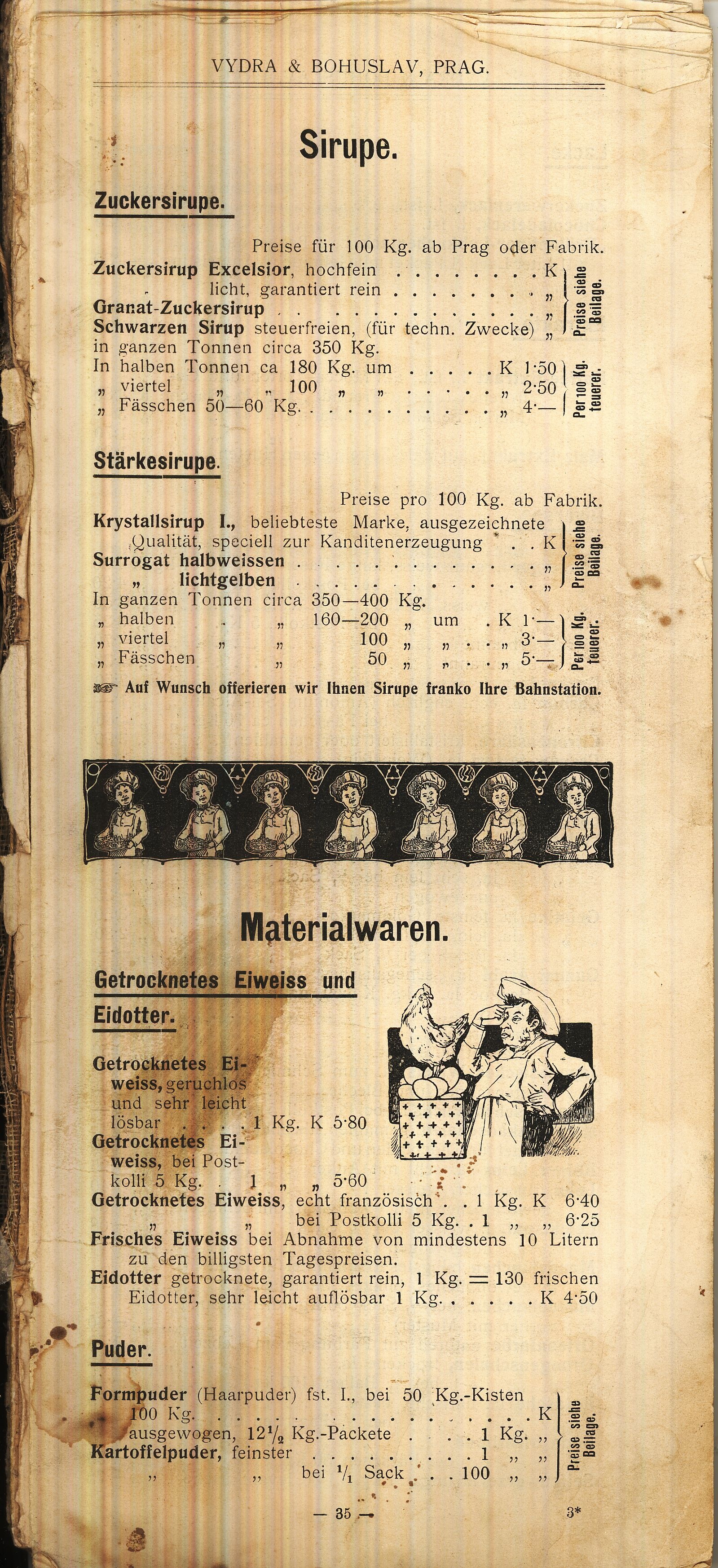 Vydra & Bohuslav árjegyzék (Magyar Kereskedelmi és Vendéglátóipari Múzeum CC BY-NC-SA)