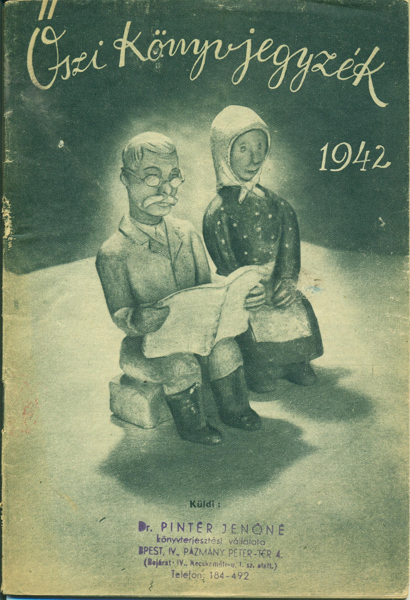 Őszi könyvjegyzék 1942 (Magyar Kereskedelmi és Vendéglátóipari Múzeum CC BY-NC-SA)
