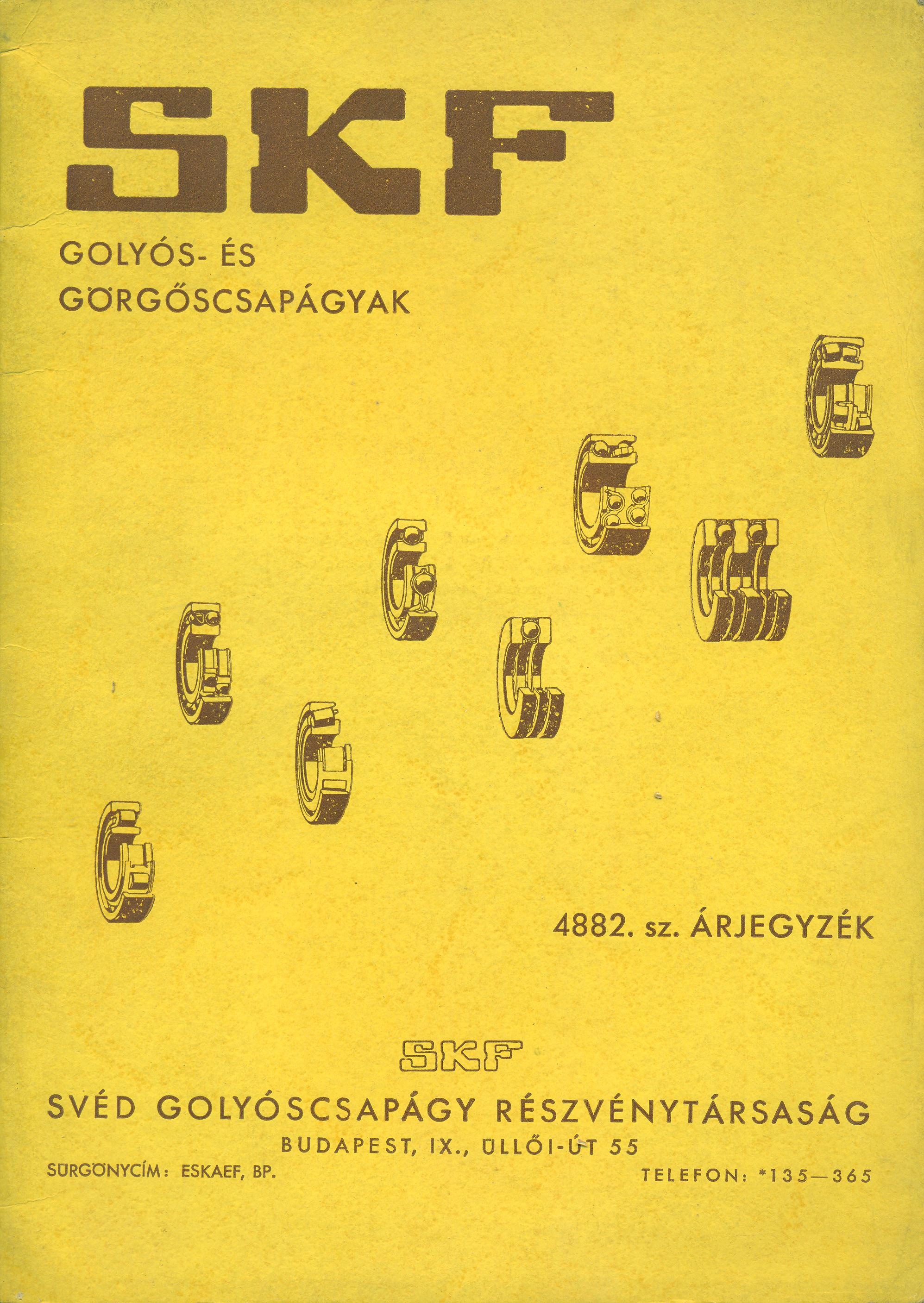 SKF 4882. sz. árjegyzék (Magyar Kereskedelmi és Vendéglátóipari Múzeum CC BY-NC-SA)