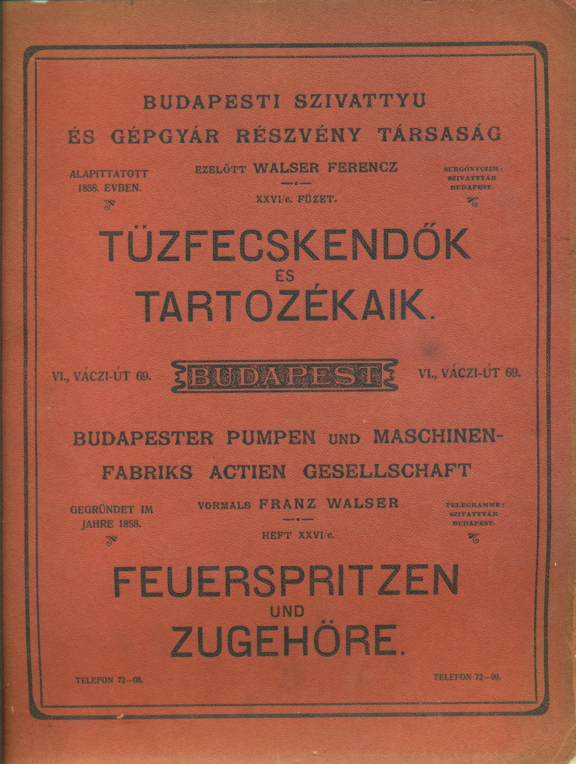 Tüzfecskendők és tartozékaik. XXVI/c. füzet (Magyar Kereskedelmi és Vendéglátóipari Múzeum CC BY-NC-SA)
