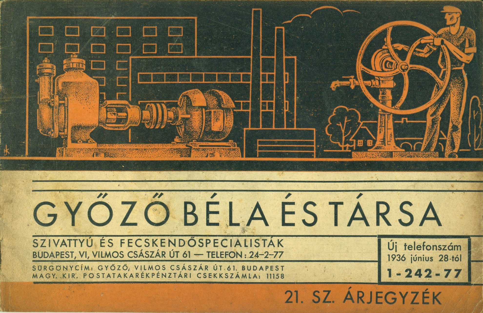 21. sz. árjegyzék (Magyar Kereskedelmi és Vendéglátóipari Múzeum CC BY-NC-SA)