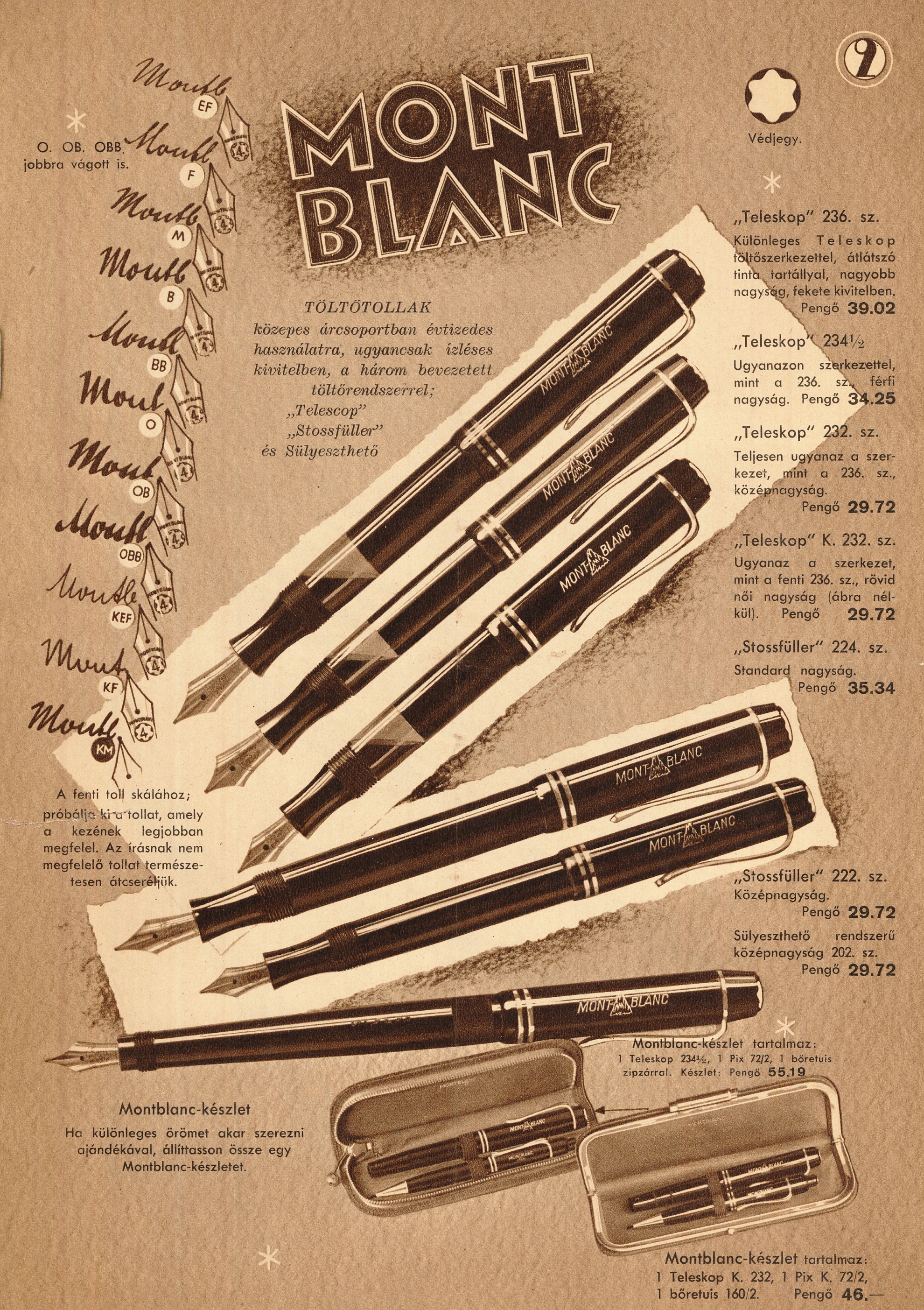 Mont Blanc a magasabb igényűek töltőtolla (Magyar Kereskedelmi és Vendéglátóipari Múzeum CC BY-NC-SA)