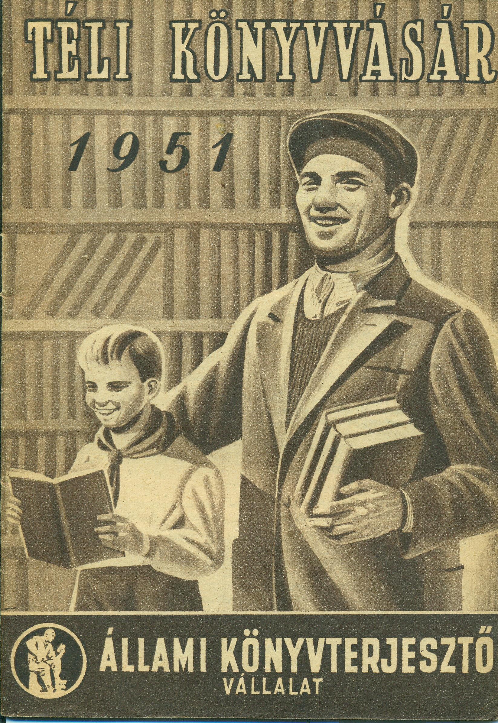 Téli könyvvásár 1951 (Magyar Kereskedelmi és Vendéglátóipari Múzeum CC BY-NC-SA)