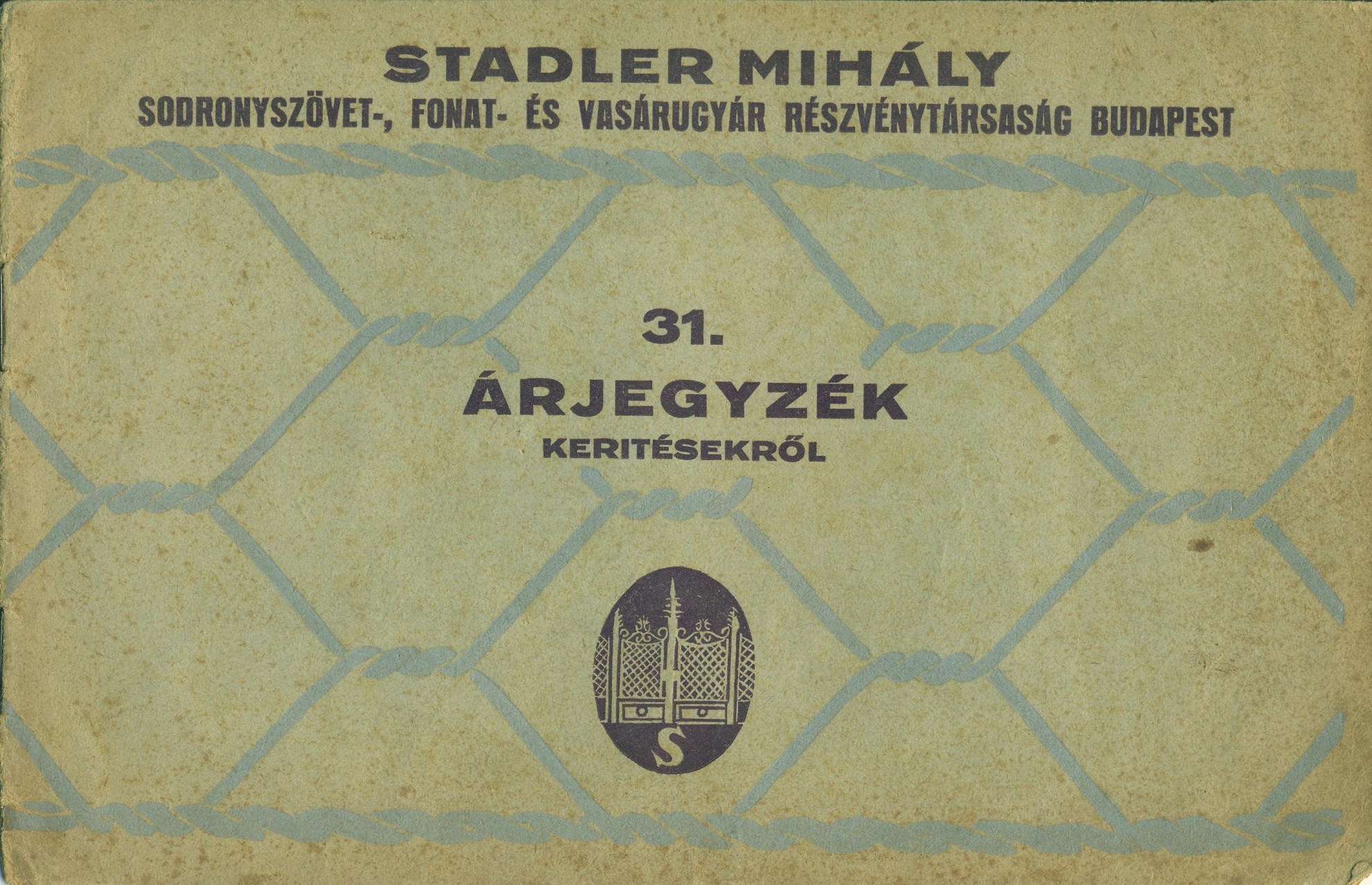 31. árjegyzék keritésekről (Magyar Kereskedelmi és Vendéglátóipari Múzeum CC BY-NC-SA)