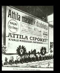 "Attila Cipőket" reklámja