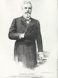 Hoffmann Alfréd a magyar könyvkereskedők egyletének elnökének portréja Budapest 1897.