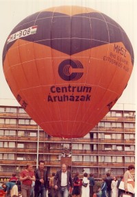 Centrum Áruház hőlégballon Veszprém 1981.