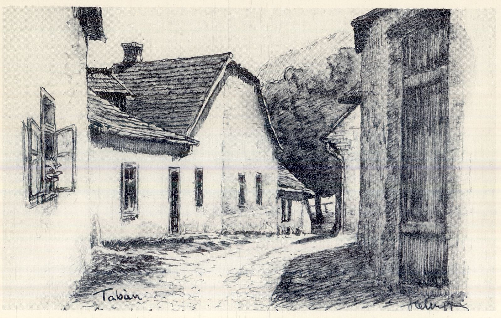 Tabán, Cipő utca (Magyar Kereskedelmi és Vendéglátóipari Múzeum CC BY-NC-SA)