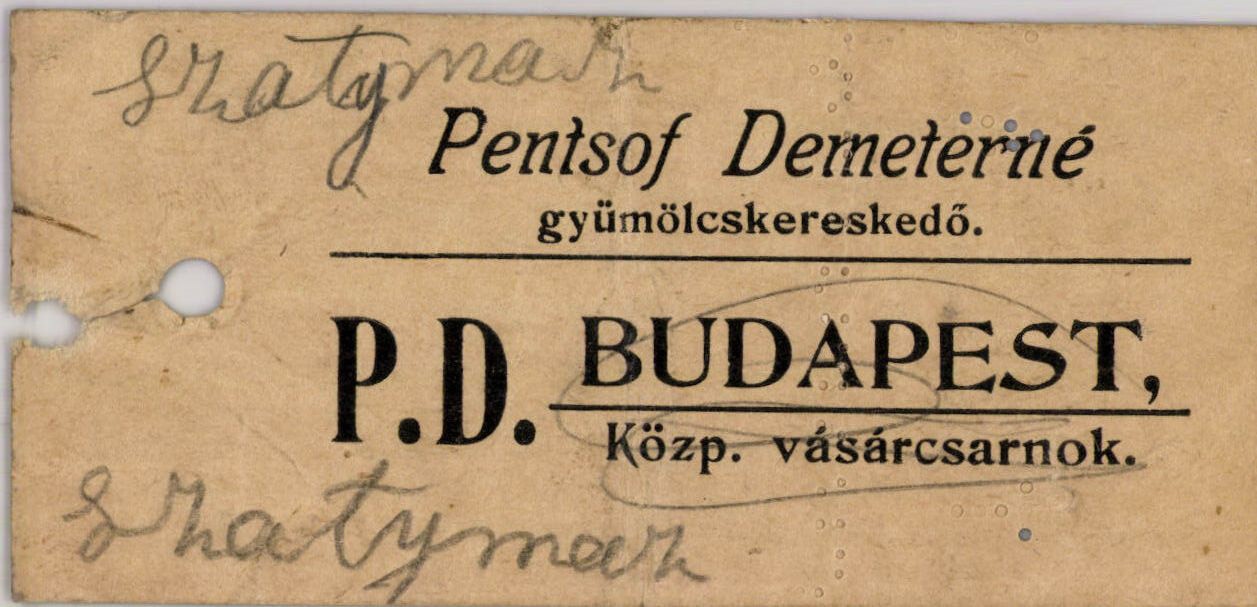 Pentsof Demeterné gyümölcskereskedő (Magyar Kereskedelmi és Vendéglátóipari Múzeum CC BY-NC-SA)