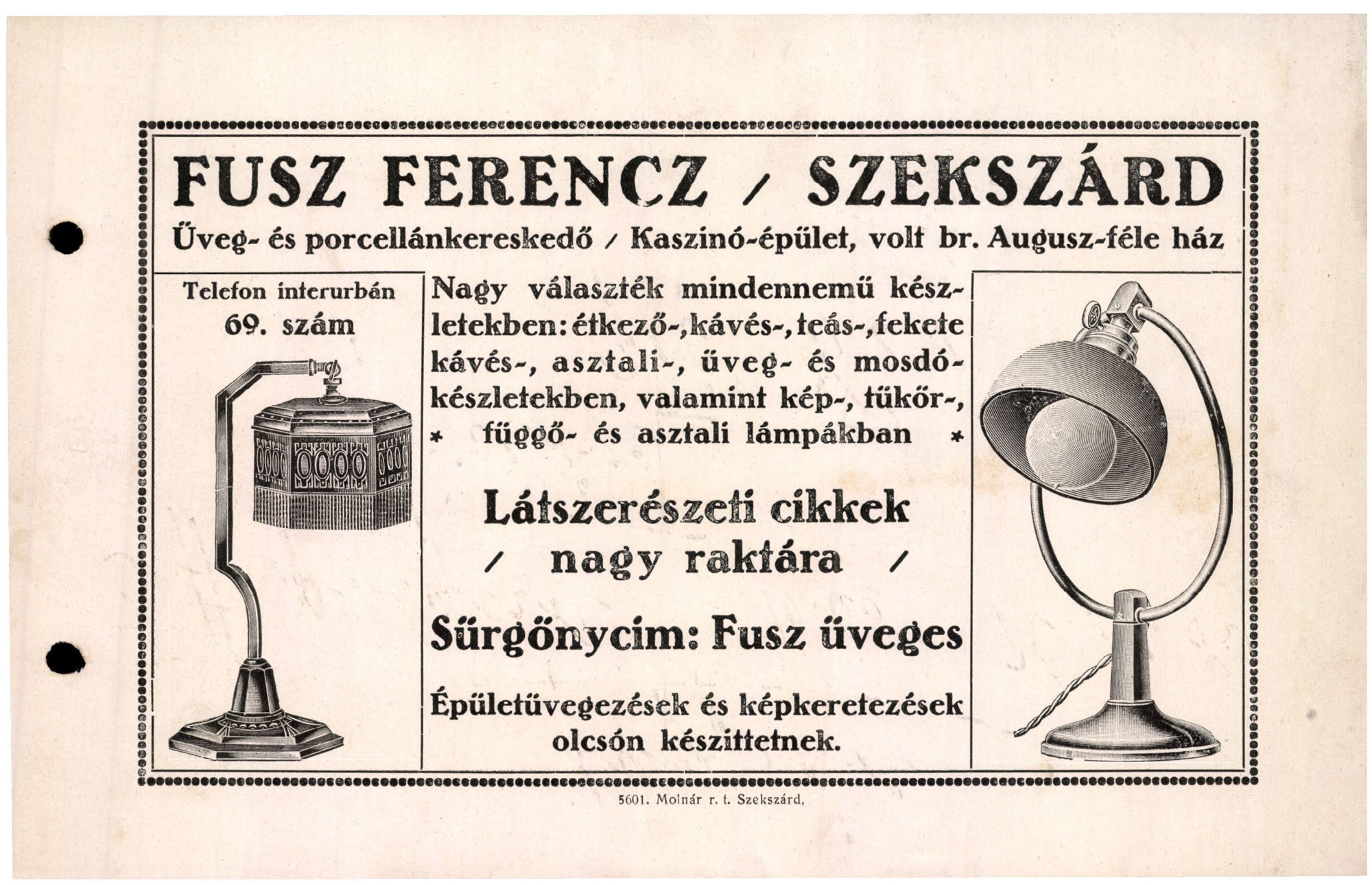 Fusz Ferenc, üveg- és porcellánkereskedő (Magyar Kereskedelmi és Vendéglátóipari Múzeum CC BY-NC-SA)