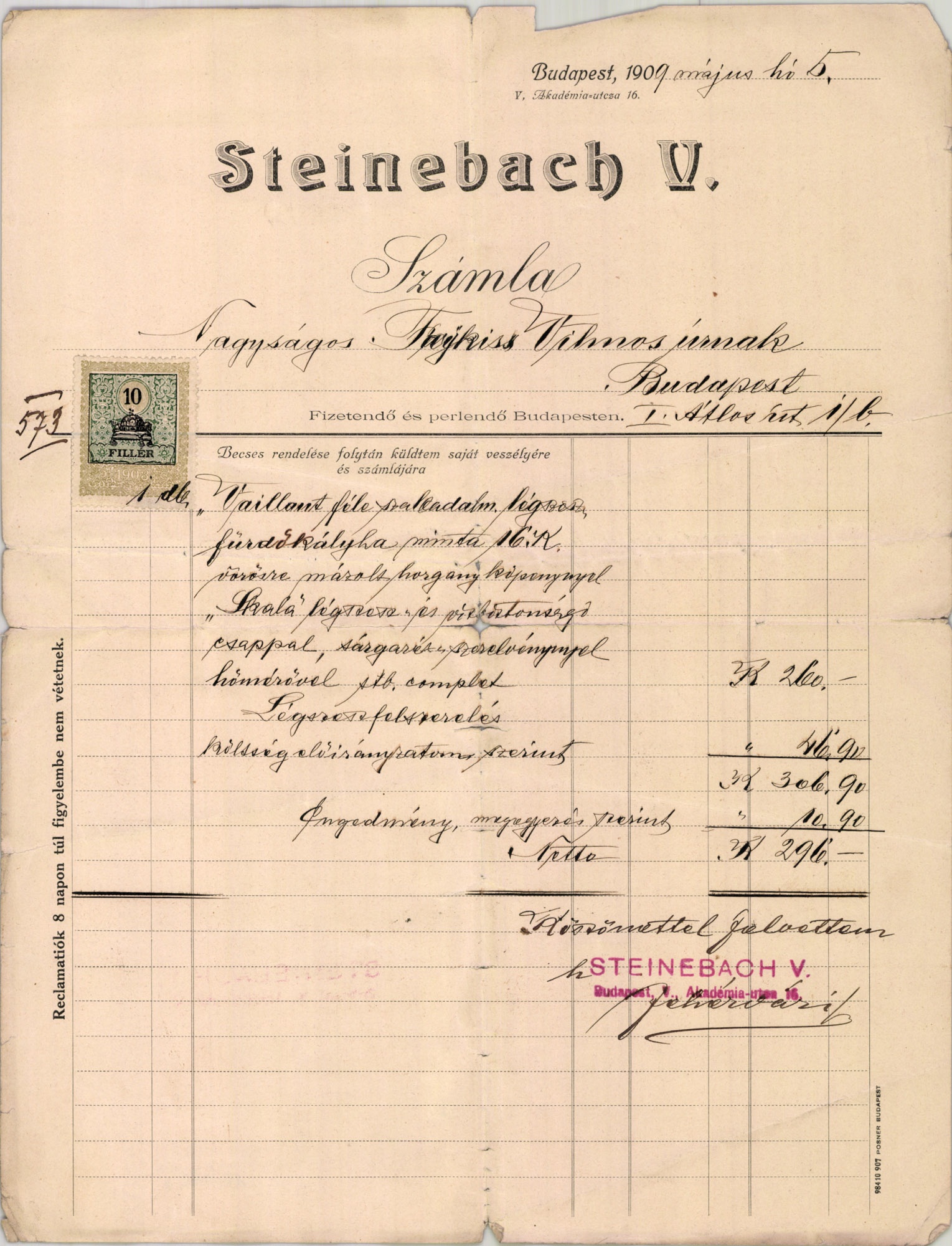 Steinbach V. (Magyar Kereskedelmi és Vendéglátóipari Múzeum CC BY-NC-SA)