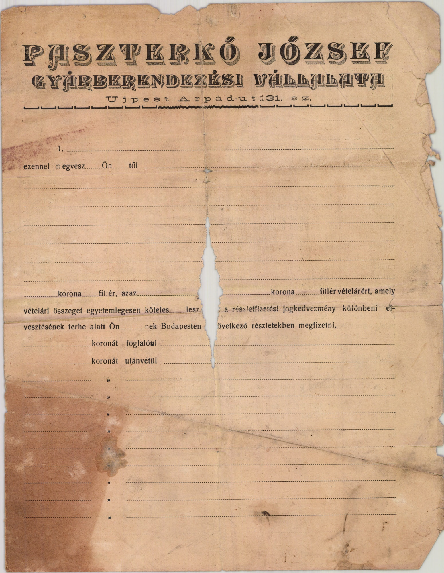 Paszterkó József gyárberendezéi vállalata (Magyar Kereskedelmi és Vendéglátóipari Múzeum CC BY-NC-SA)