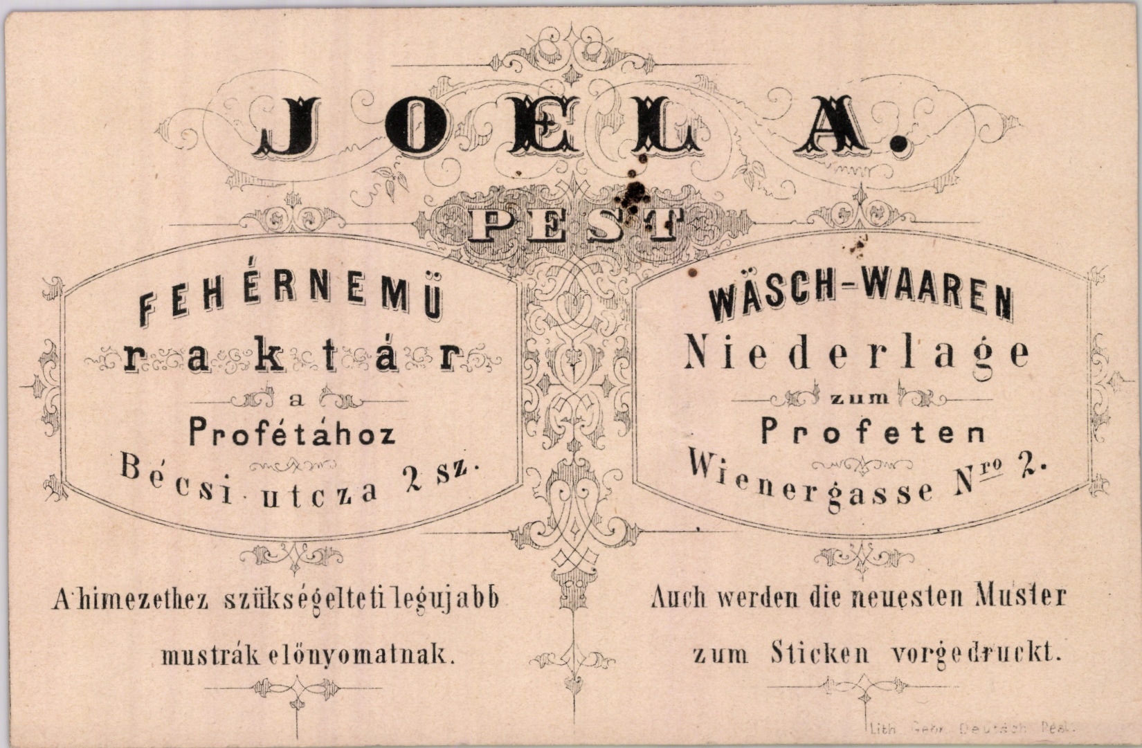 Joel A. számla (Magyar Kereskedelmi és Vendéglátóipari Múzeum CC BY-NC-SA)