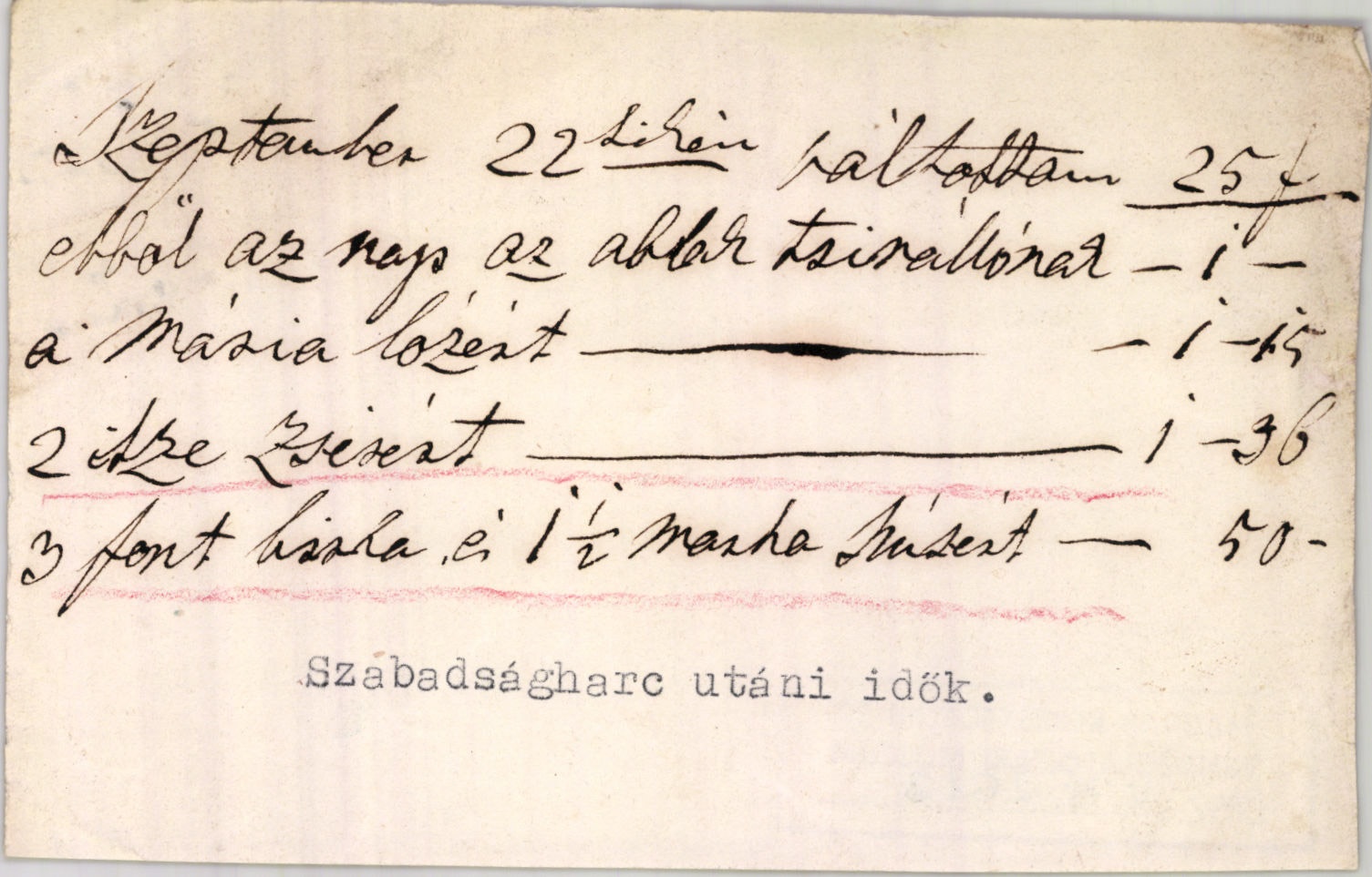 3 db kézírásos számla (Magyar Kereskedelmi és Vendéglátóipari Múzeum CC BY-NC-SA)