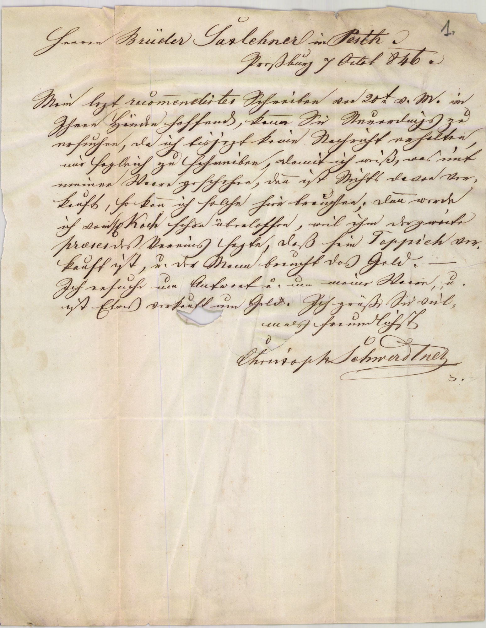 Ritter Károly levél (Magyar Kereskedelmi és Vendéglátóipari Múzeum CC BY-NC-SA)