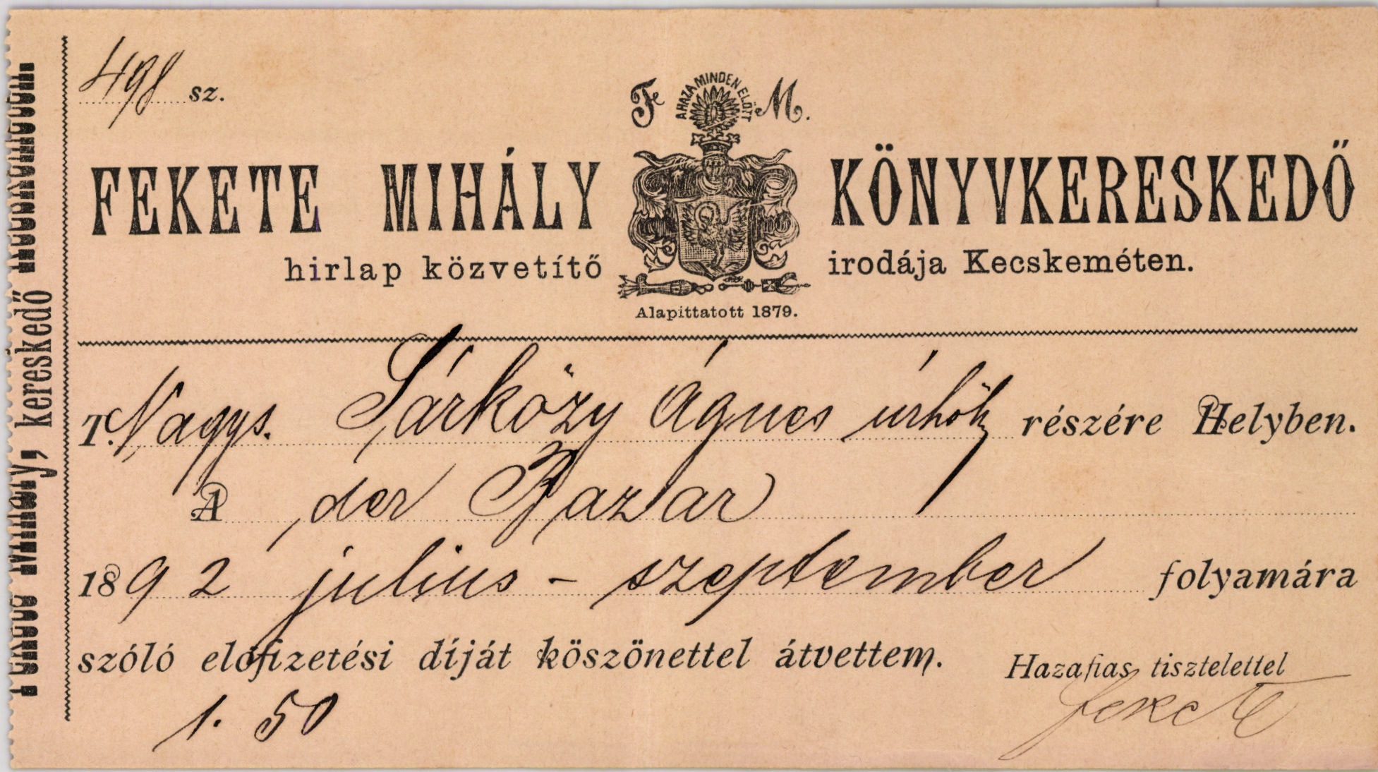 Fekete Mihály könyvkereskedő (Magyar Kereskedelmi és Vendéglátóipari Múzeum CC BY-NC-SA)