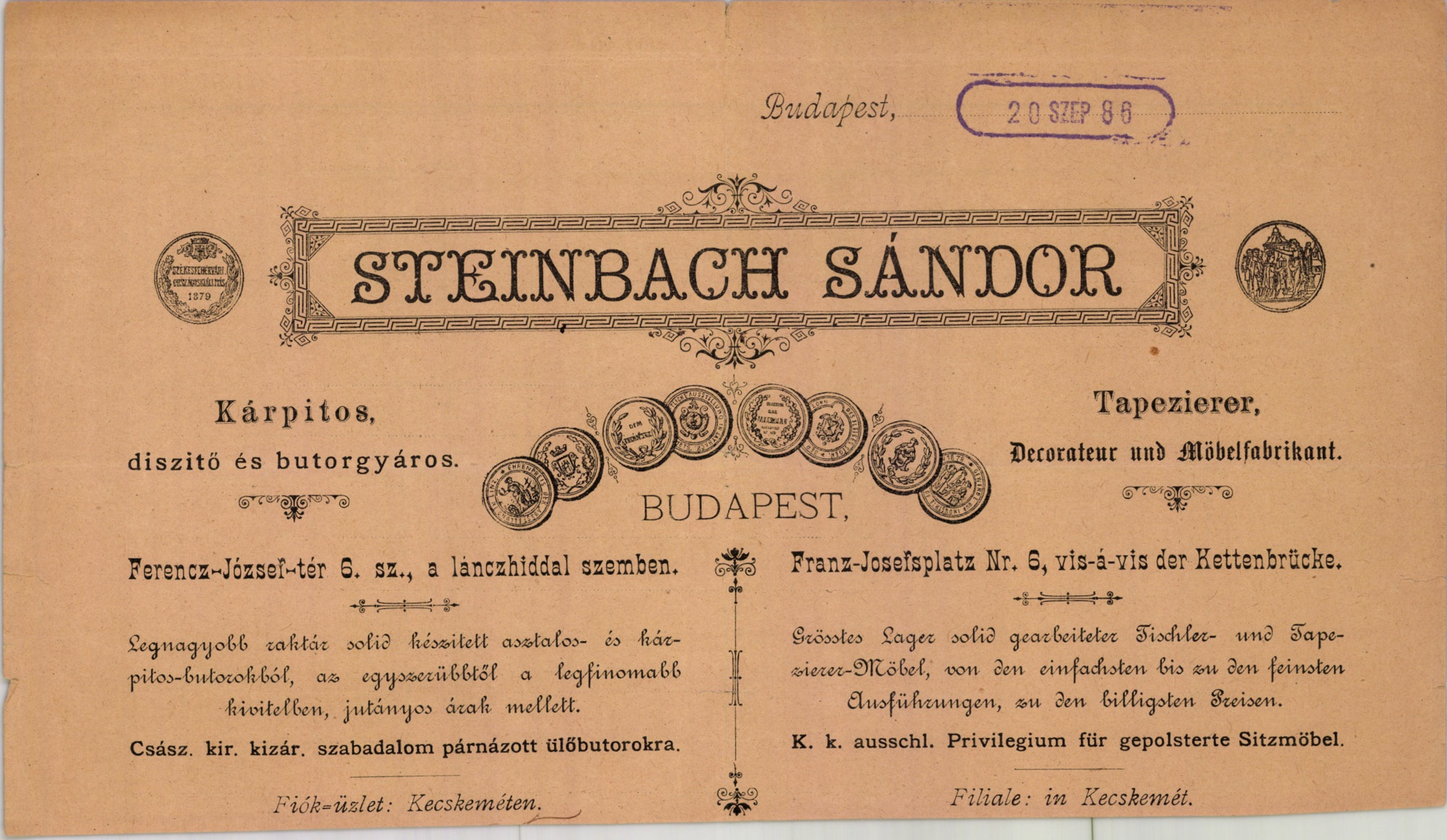 Steinbach Sándor kárpitos (Magyar Kereskedelmi és Vendéglátóipari Múzeum CC BY-NC-SA)