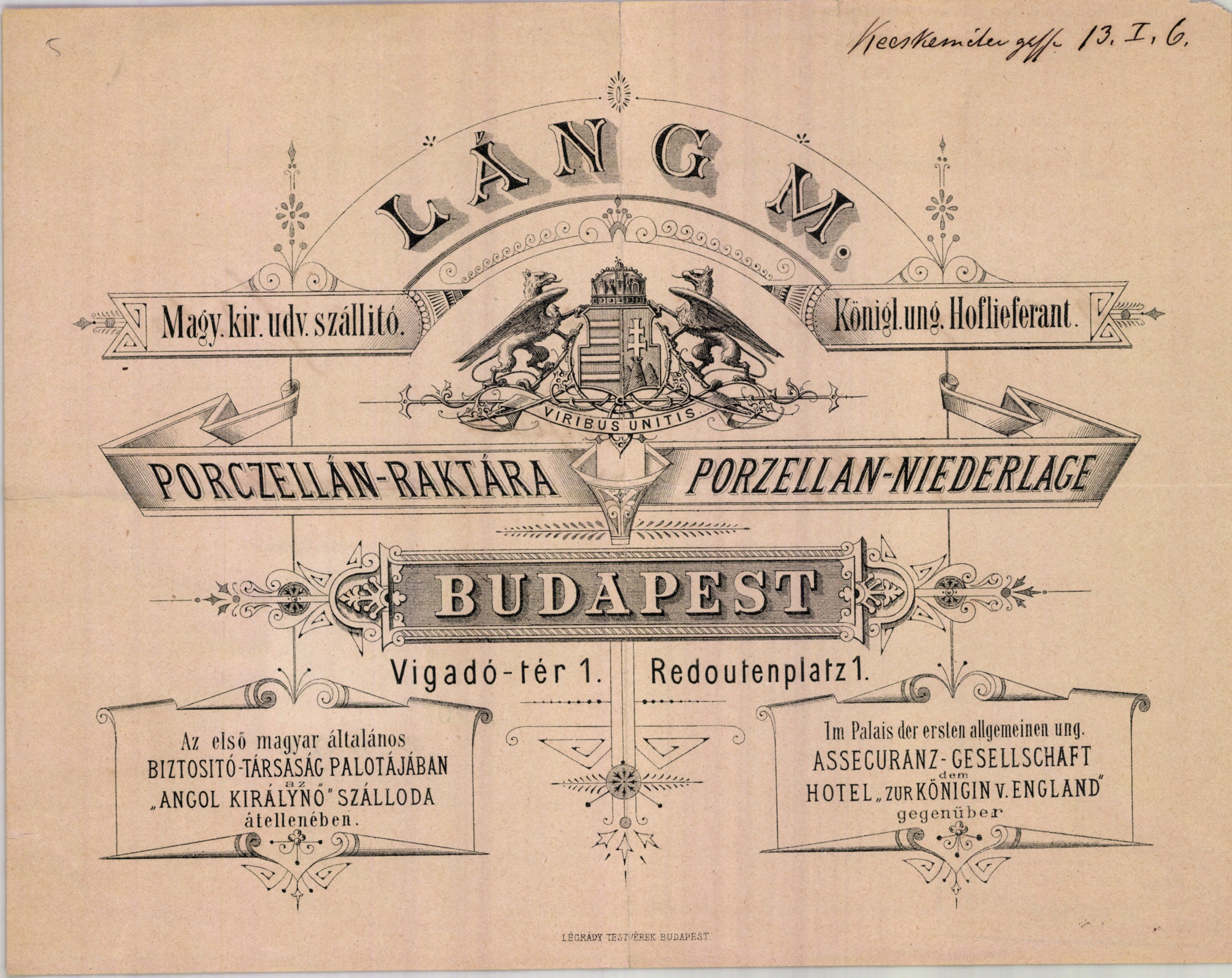 Láng M. porczellán raktár (Magyar Kereskedelmi és Vendéglátóipari Múzeum CC BY-NC-SA)