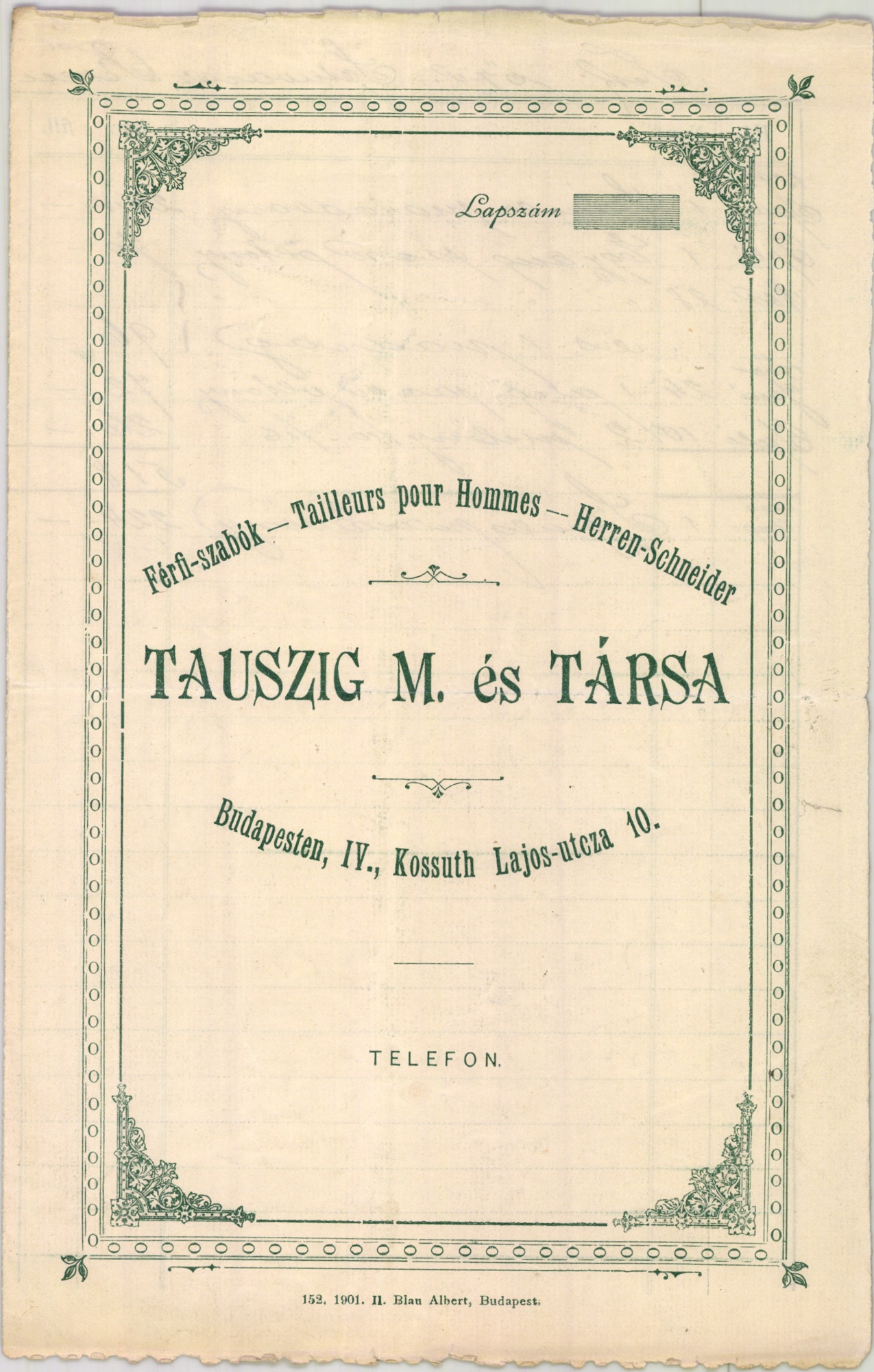 Tauszig M. és Társa (Magyar Kereskedelmi és Vendéglátóipari Múzeum CC BY-NC-SA)