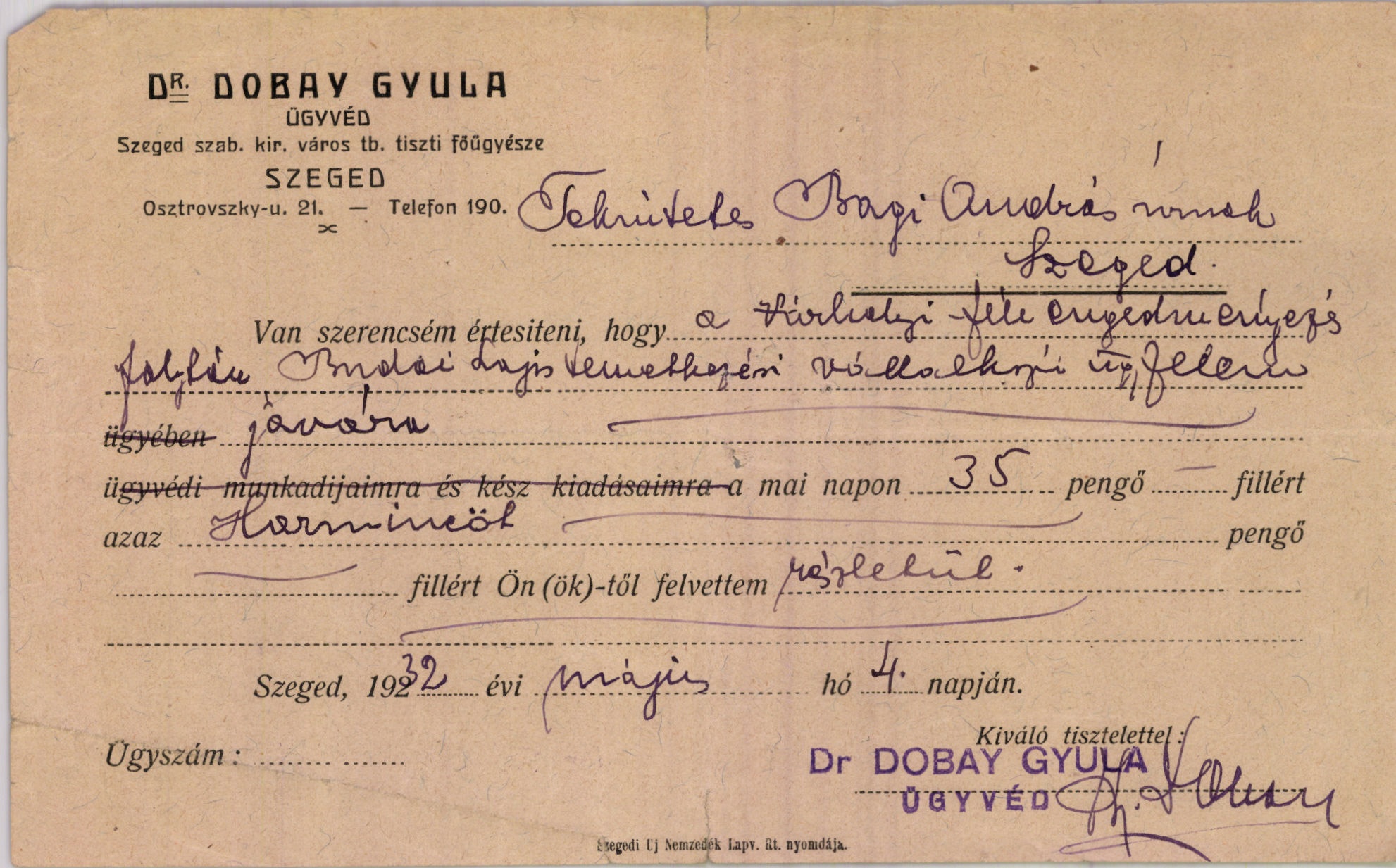 Dr. Dobay Gyula ügyvéd (Magyar Kereskedelmi és Vendéglátóipari Múzeum CC BY-NC-SA)