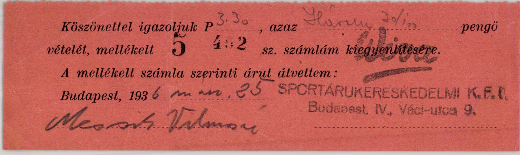 Sportárukereskedelmi K. F. T. (Magyar Kereskedelmi és Vendéglátóipari Múzeum CC BY-NC-SA)