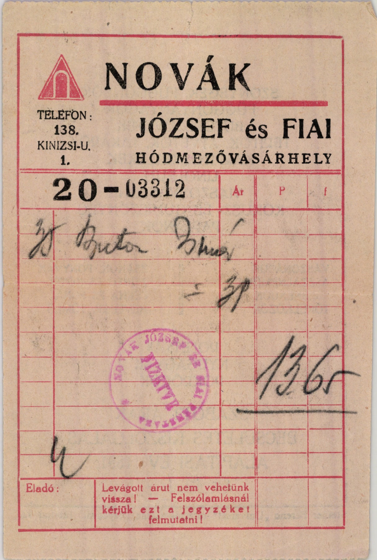 Novák József és Fiai (Magyar Kereskedelmi és Vendéglátóipari Múzeum CC BY-NC-SA)