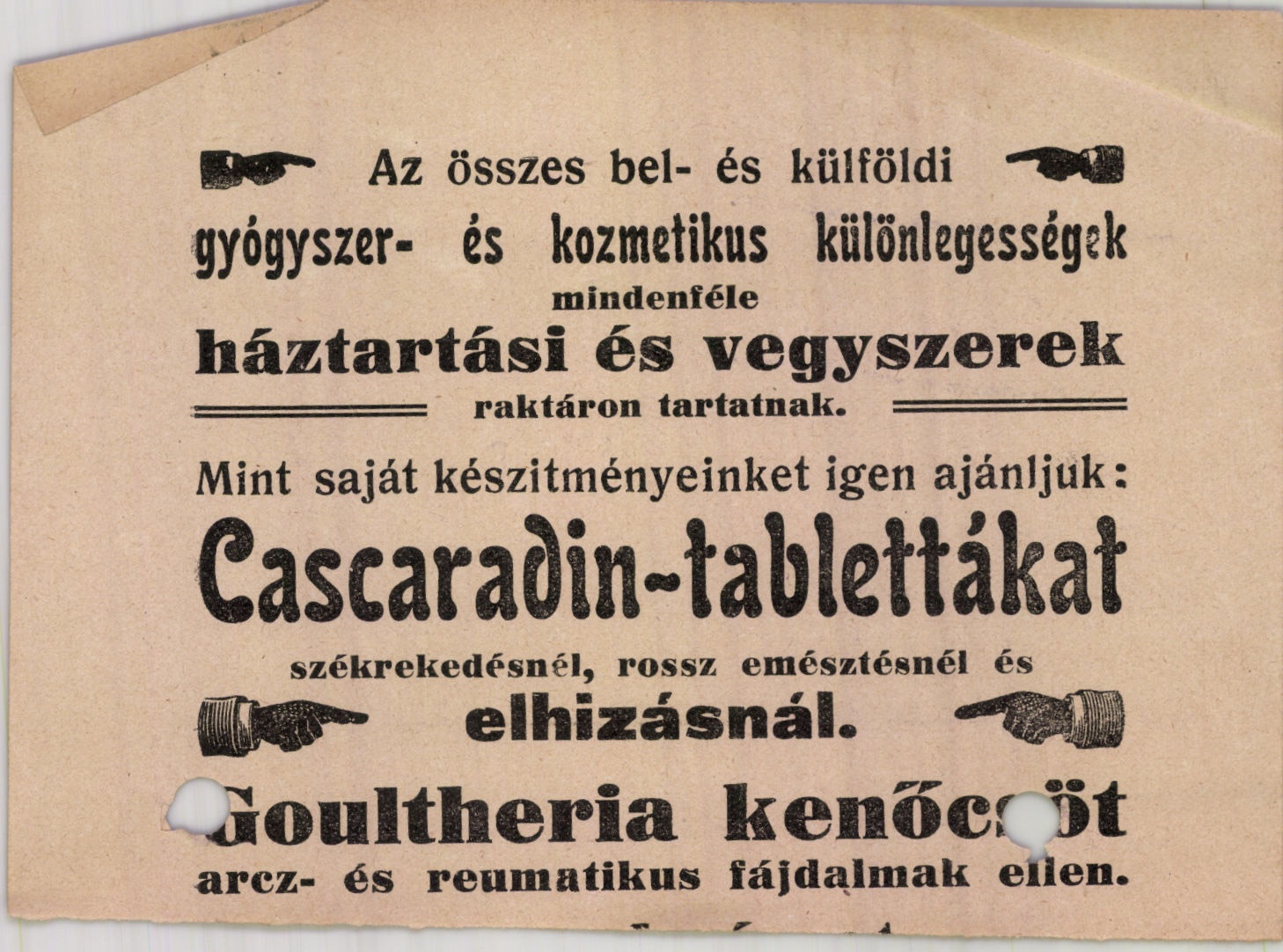 Jegyzék (Magyar Kereskedelmi és Vendéglátóipari Múzeum CC BY-NC-SA)