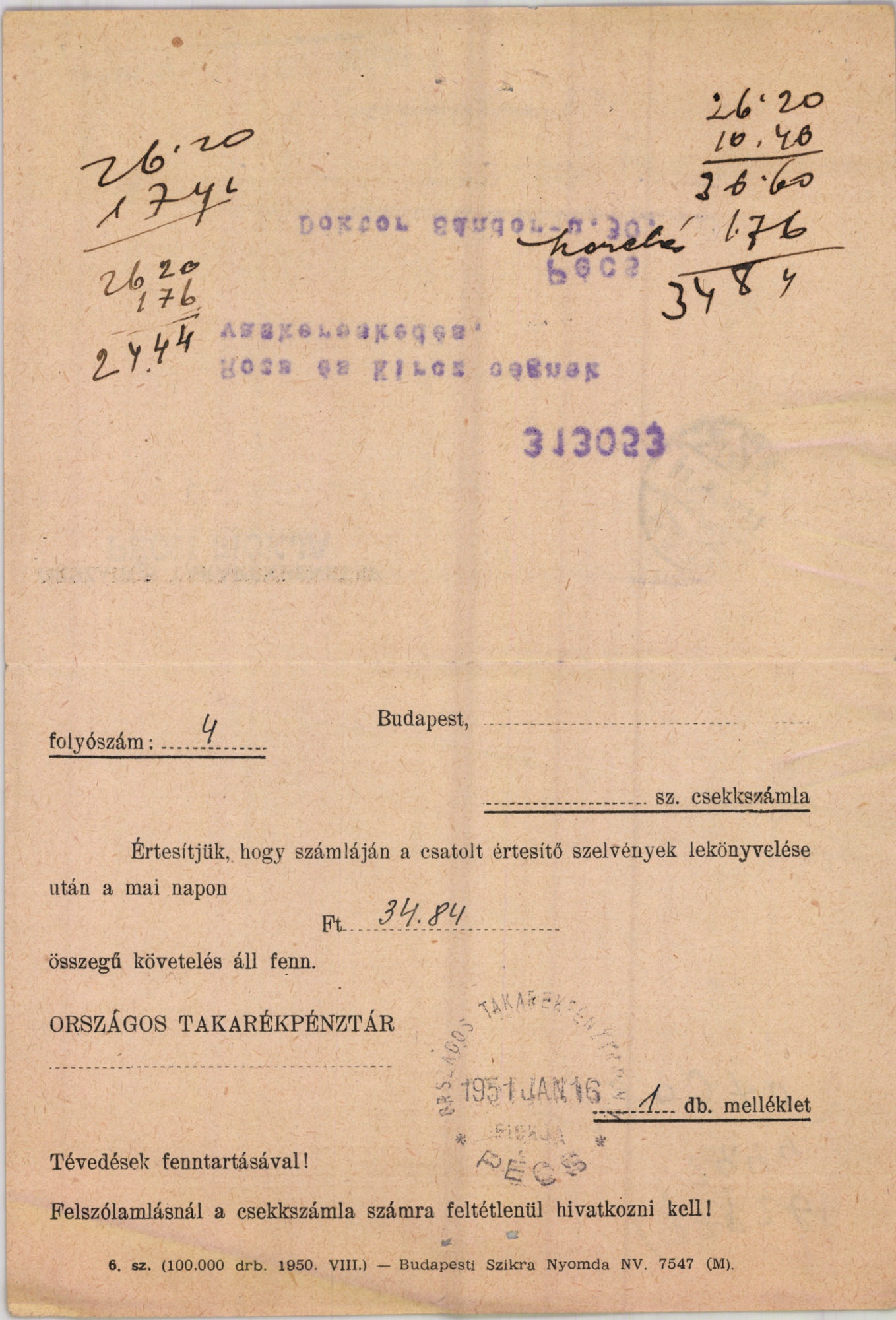 Országos Takarékpénztár (Magyar Kereskedelmi és Vendéglátóipari Múzeum CC BY-NC-SA)
