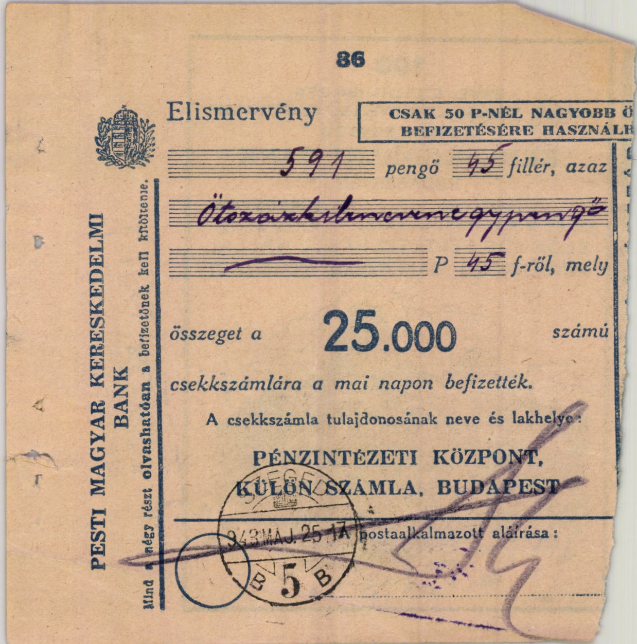 Pesti Magyar Kereskedelmi Bank (Magyar Kereskedelmi és Vendéglátóipari Múzeum CC BY-NC-SA)