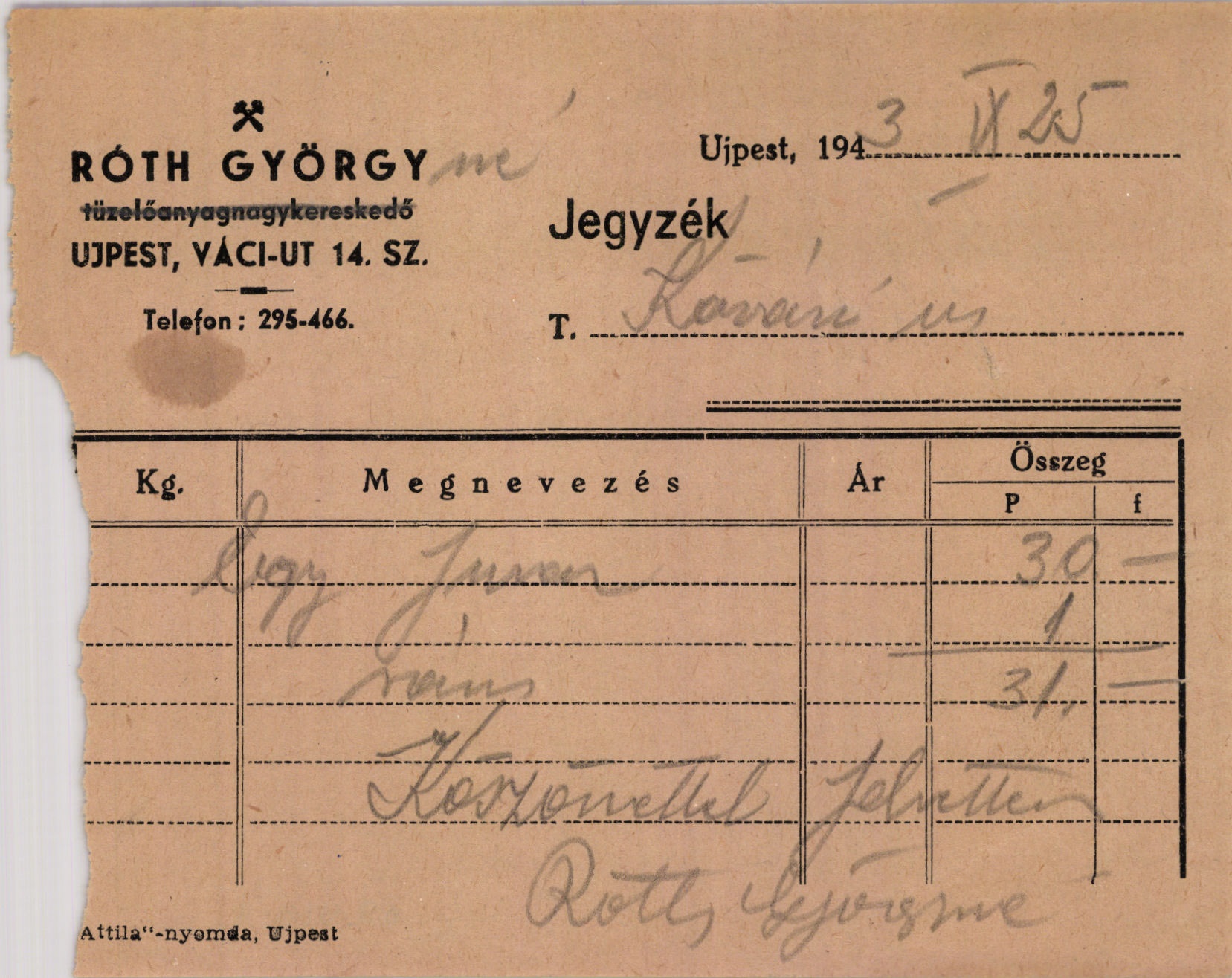 Róth Györgyné (Magyar Kereskedelmi és Vendéglátóipari Múzeum CC BY-NC-SA)