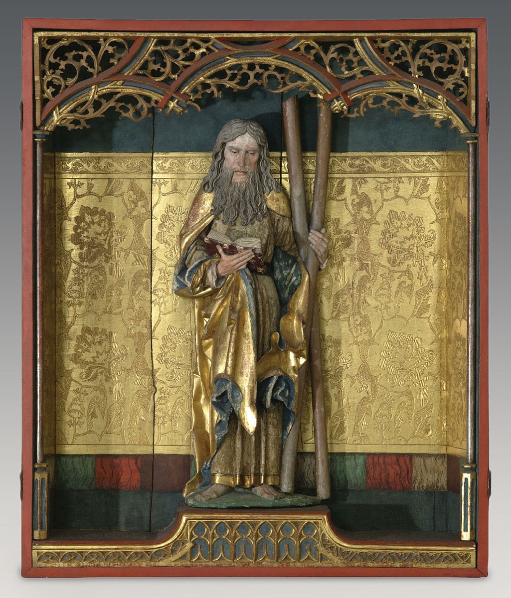 Szent András szobra a liptószentandrási Szent András-templom egykori főoltárának szekrényében (Magyar Nemzeti Galéria CC BY-NC-SA)