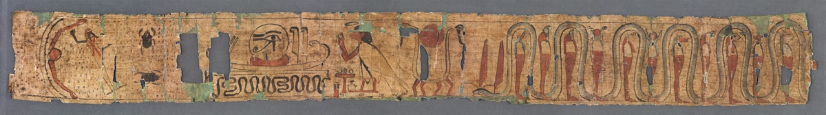 Halotti papirusz túlvilágkönyv-jelenetekkel (Szépművészeti Múzeum CC BY-NC-SA)