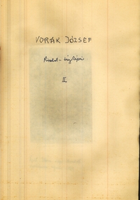 Vorák József kirakatfényképei, előlap