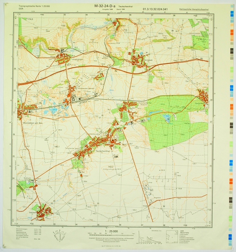 Teutschenthal (Topographische Karte 125000, DDR) Kulturhistorisches Museum Schloss Merseburg