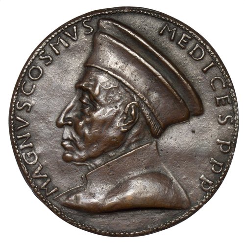 Cosimo de Medici - Bronzemedaille in der Zeit von 1465 bis 1469 