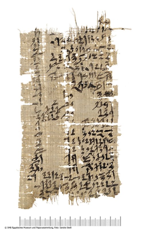 Hieratischer Papyrus mit einem Brief (HIeratic papyrus with a letter)