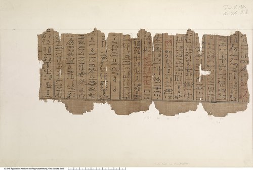 Hieratischer Papyrus mit dem Totenbuch der Ta-iri-Neith (Hieratic papyrus with the Book of the Dead for Ta-iri-Neith)