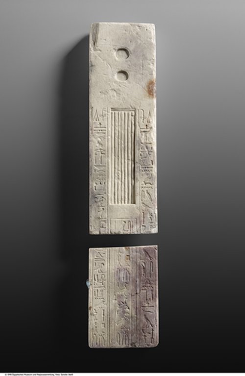 Schreibpalette des Oberpriesters des Ptah, Ptahmose, Sohn des Wesirs Thutmosis (Scribal palette of the high priest of Ptah, Ptahmose)