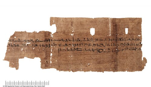 Demotischer Papyrus mit einem Ehevertrag zwischen Hapertais und Seniah (Demotic papyrus with a marriage contract between Hapertais and Seniah)